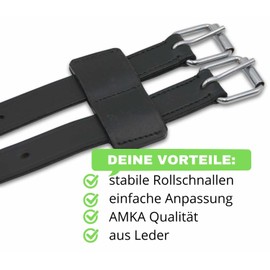 AMKA Saddle Girth Extension Extended up to Approx. 28 cm Made of Leather - Belt Extender