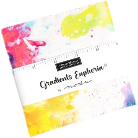 Gradients Euphoria Charm Pack by Moda Fabrics; 42 5-inch Precut Fabric Quilt Squares
