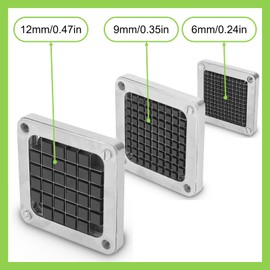 French Fry Cutter Blade, Easy To Clean Commercial Potato Cutter Blade Stainless Steel Aluminum Alloy Wide Application for Salad (12mm)