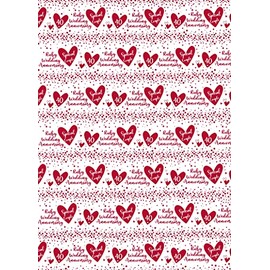 2 Sheets 40th Wedding Anniversary Wrapping Paper Ruby Wedding Anniversary Giftwrap (BGC)