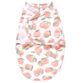 Hudson Baby Unisex Baby Plush Faux Fur Swaddle Wrap, Peach, 0-3 Months