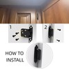 4PCS 70mm Self Close Cabinet Hinges Bronze Semi-Concealed Overlay Cabinet