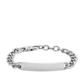 Fossil Men's Drew Stainless Steel ID Bracelet