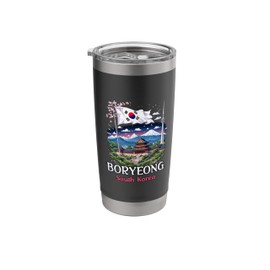 Boryeong Souvenir South Korea Flag Korean City Vacation Stainless Steel Insulated Tumbler