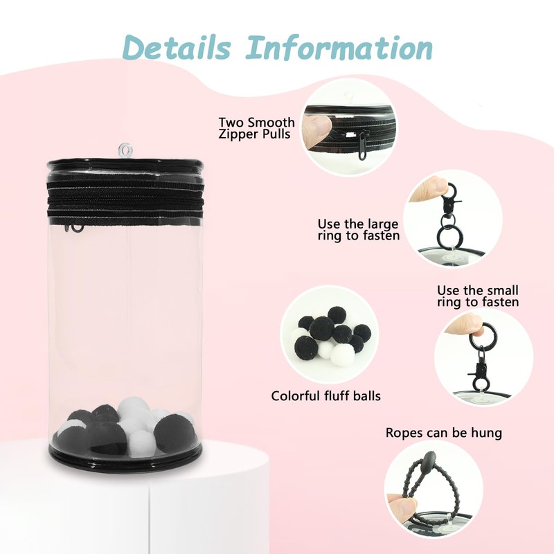 HiOKOU Protective Case for Display Bag with Keychain Accessories Dustproof