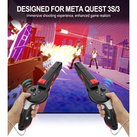 VR Controller Grip Accessories for Meta Quest 3s and Quest 3 -Delivering and Precision for FPS Games and Beyond