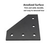 4 PCS Joint Plate, TTZEZE Surface Anodic Oxidation Black L