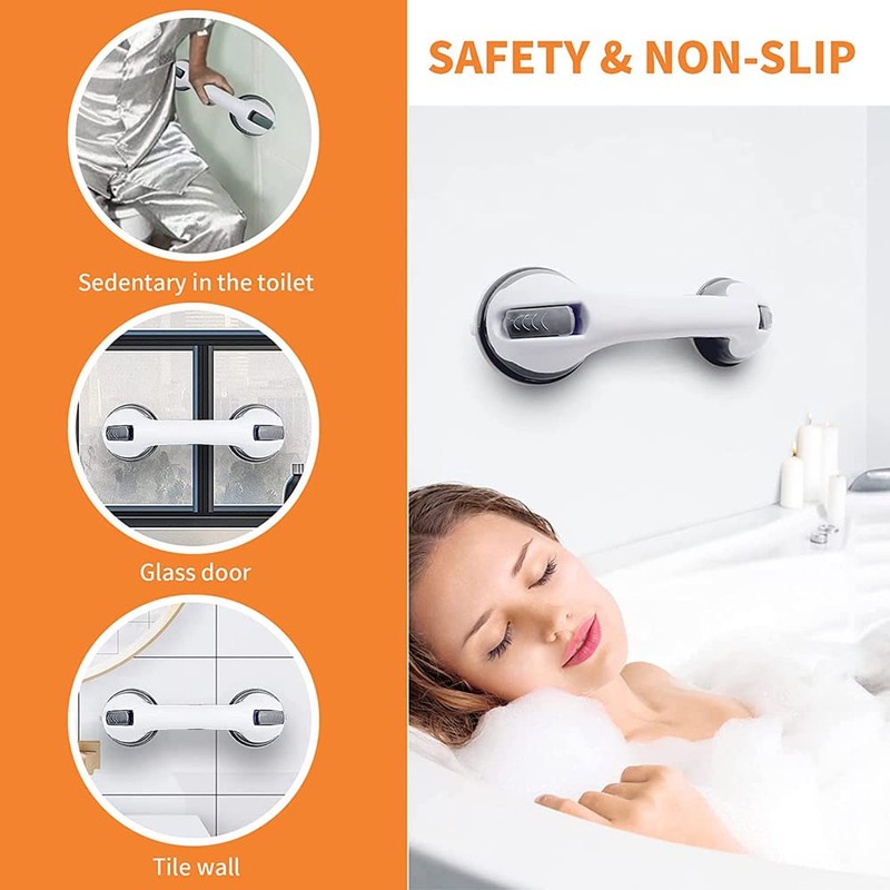 VR7 Powerful Suction Grab Support Handle Bathroom Shower Handle Safety