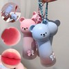 4Pcs Cute Bear Liquid Lipstick Set,Velvet Cream Red Long Lasting