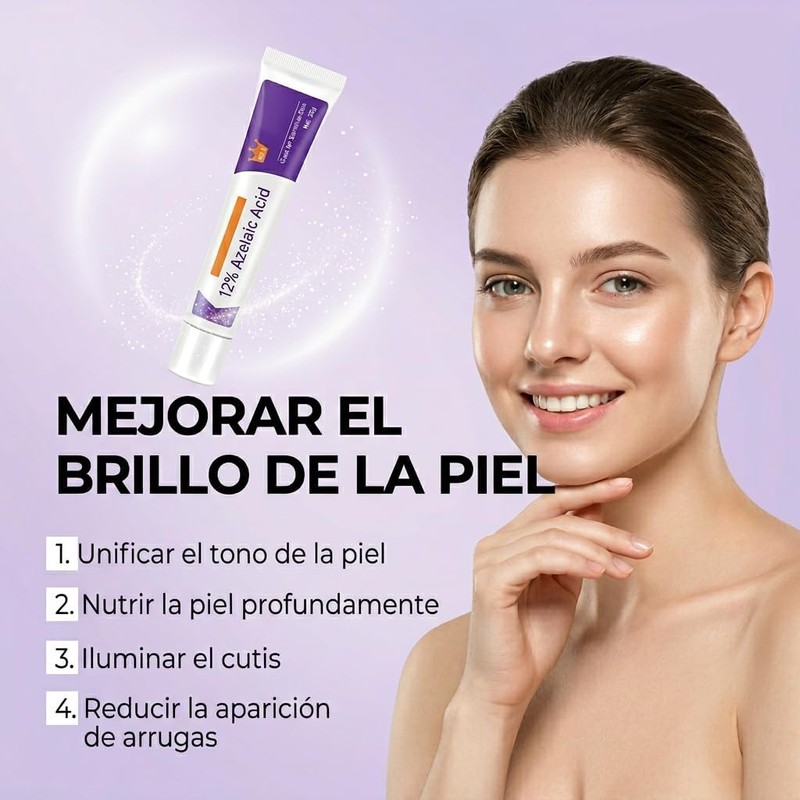 Crema Ácido Azelaico, Suero Facial 12%, 2 Piezas, 20g*2