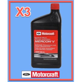Motorcraft 3 Quart Synthetic Blend MERCON® V Auto. Transmission ATF & Power Steering Fluid