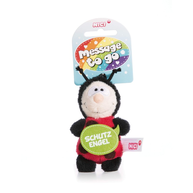 NICI 44861 Anhänger Marienkäfer mit Spruch Schutzengel 8cm mit Loop,