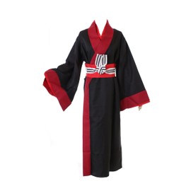Flower story MN 39 Hozuki's Coolhead Edness No Riding Etsu Japan Kimono Yukata set cosplay costume fancy dress), m, Black