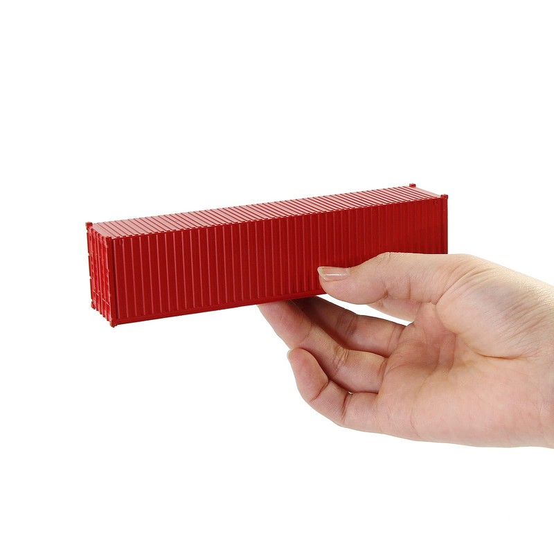 Evemodel 9pcs 40ft HO Gauge 1:87 Shipping Container Blank Colored