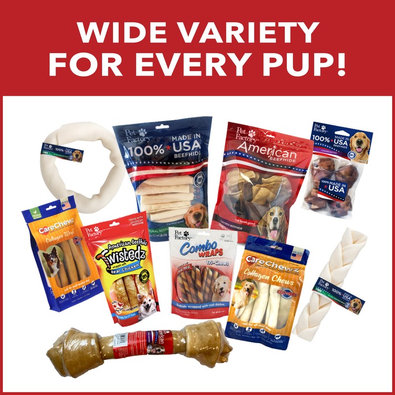 Pet Factory - Chicken Flavor American Beefhide Knotted Bone Dog