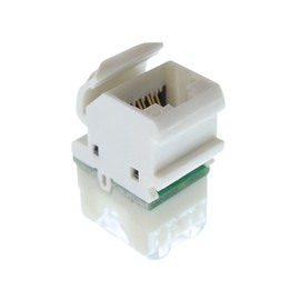 Siemon Universal Cat6 Angled Jack Module, White MX6-02