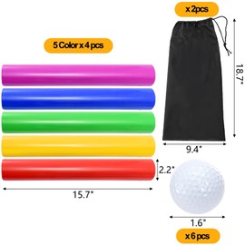 ELFULLY Team Building Activities, Group Game Kits for Office, Ice Breaker Activities with 20 Half Pipes, 6 Golf Balls, 2 Storage Bags, Family Reunion Game, Field Day Outdoor Sports for Adult Teen Kid