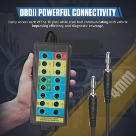 BELEY OBD-2 Breakout Box Car Diagnosis Scan Tool 16 Pins OBDII Protocol Detector Communication Detection/Diagnosis/Programming/Coding Breakout Box for All OBDII Vehicle