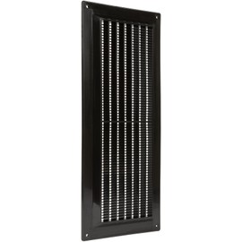 Repa Market 10'' x 3'' Inch (Inside Dimensions) Plastic Black - Vent Cover - Rectangular Duct Cover - Air Vent Louver - Protective Screen Mesh - HVAC Ventilation (12" x 5" Outside Dimensions)