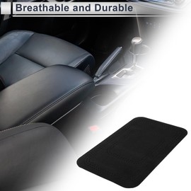 Motoforti Universal Center Console Cover Car Armrest Cover Middle Console Cover Lid for Most Vehicle SUV Car Sedan 12.6"x7.48"x0.08" Black Suede