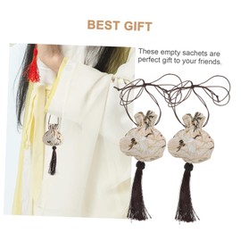 BIUDECO 2pcs Drawstring Sachet Bags Lightweight Empty Bags for Jewelry Accessories Coins Convenient Storage for Women