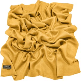 CJ Apparel Women's Plain Design Pashmina Scarf, Princeton Orange, Unit size