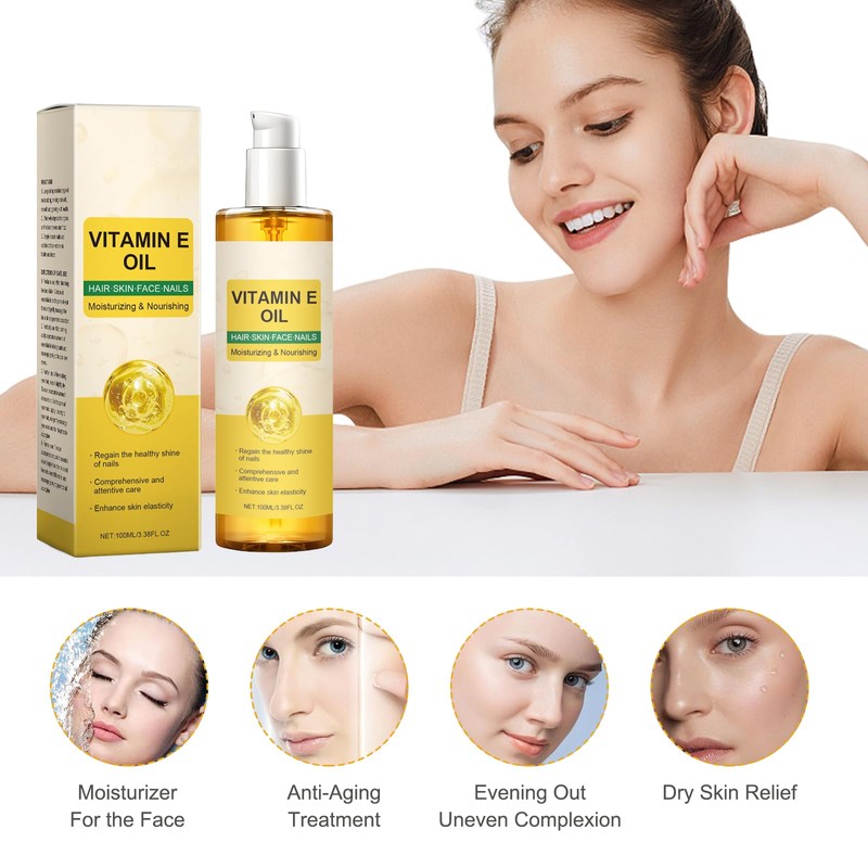 Vitamin E Oil 100 ml, Vitamin E Drops Anti-Ageing, for