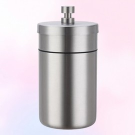 Simple Round Lidded Car Ashtray for Travel Stainless Steel