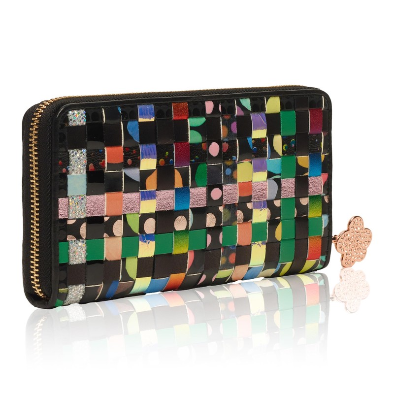 Tsumori Chisato RF Long Wallet, RF Bundle, Eponeko Mesh, Black,