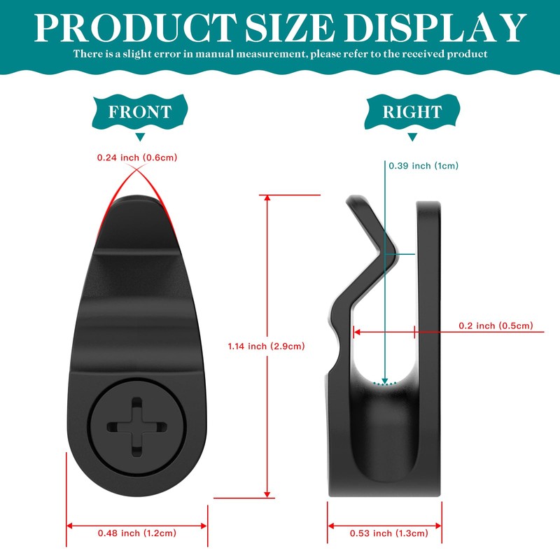 Outdoor String Lights Clips, Weatherproof Cable Hanger Hooks for Hanging