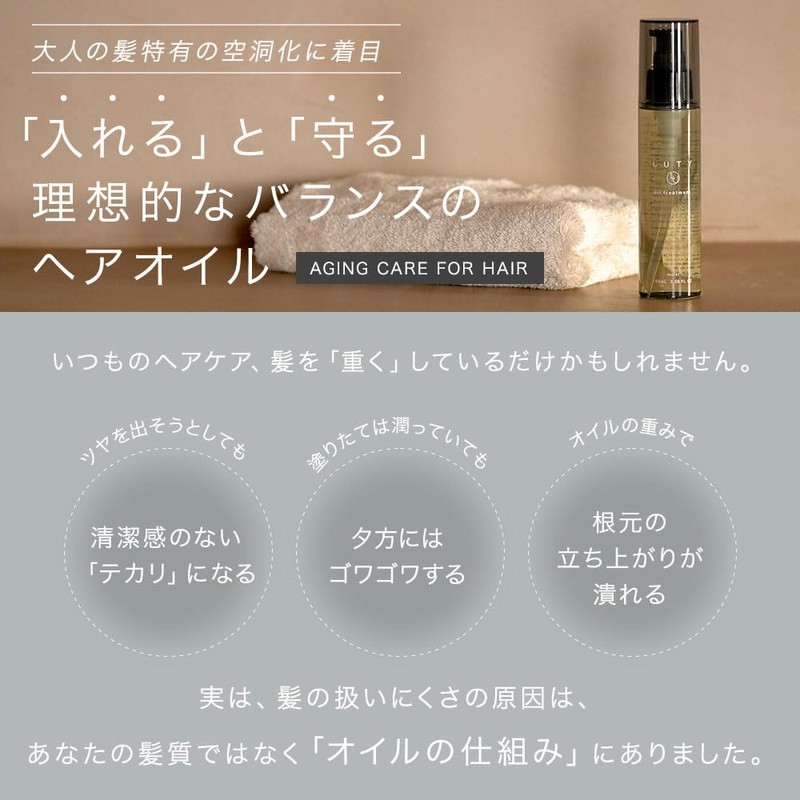 LUTY LUTTY Hair Oil Moist Travel Size Rinse-Free Treatment Out-Bath