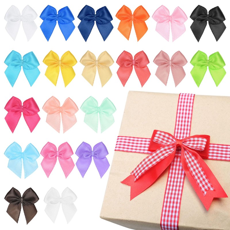 M METERXITY 200-Pack Mini Craft Ribbon Bow 1x1 Inch Checkered