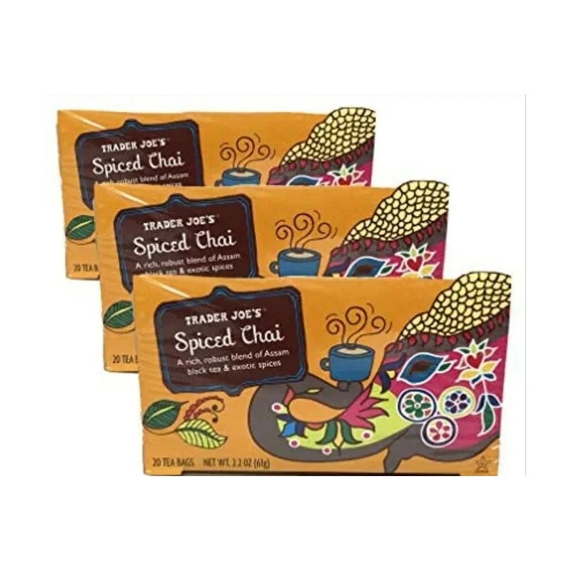 Trader Joe's 3 Packs Trader Joe's Spiced Chai Black Tea