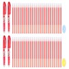 PATIKIL 4Pcs Erasable Gel Pens with 50 Refills & 2 Erasers, 0.5mm Heat Erasable Pens for Fabric Red Ink Fabric Marking Pen for Sewing Quilting Planner Writing