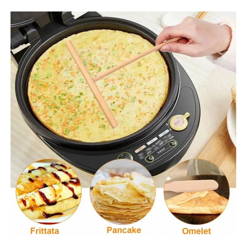 2 Pzs Espátula Para Crepas Palitas Creperas Cocina Natural Natural