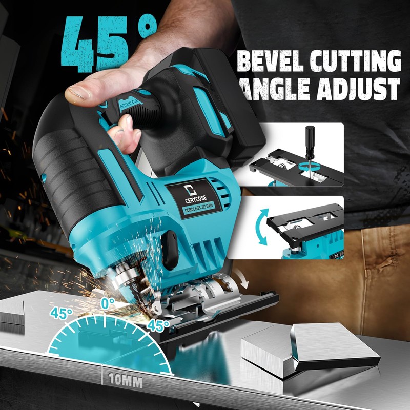 Cerycose Jigsaw Compatible With Makita 18V, Cordless jig saw tool