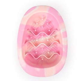 CHEWFFON Interactive Dog & Cat Lick Mat Bowls, BPA-Free Silicone Dog Slow Feeder with Suction Cups, Non Slip Bowl for Dogs and Cats, Reduces Boredom and Anxiety, Dishwasher Safe, Cotton Candy Small