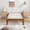 COSTWAY 14" Twin Size Modern Wooden Platform Bed Frame Bedroom