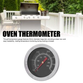 Ofenthermometer, Grilltemperatur Grills, Großes Zifferblatt mit M8 -Gewinde, Edelstahl, Geeignet für Familienversammlungen und Besondere Anlässe