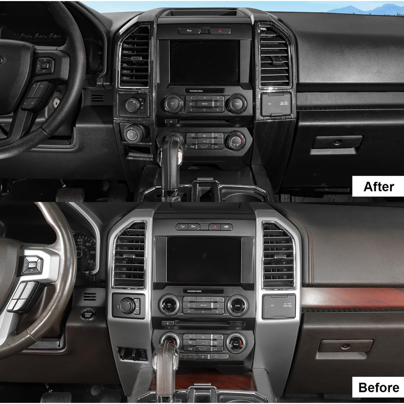 JeCar for F150 Black Wood Grain Interior Trim Kits for