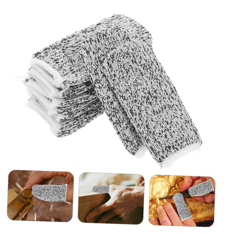 CIYODO 10pcs Lightweight Cut Resistant Finger Cots Finger Protectors for