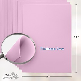 Baby Pink EVA Foam Sheets for Crafts, 9 x 12 Inch, 2mm Thickness – Ideal for DIY Arts and Crafts, Foam Paper for Kids, Cosplay and Costumes - 15 Pack