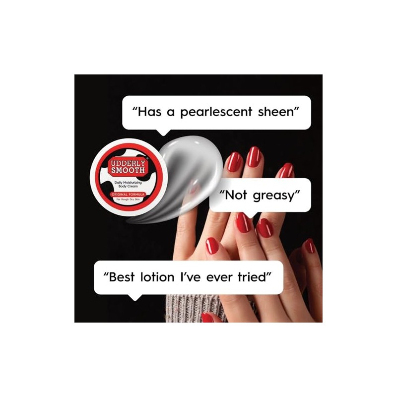 UDDERLY SMOOTH NonGreasy Crema hidratante para manos y cuerpo, 1