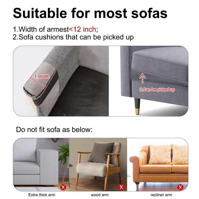 Cat Scratch Furniture Protector with Natural Sisal for Protecting Couch