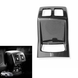 FUEISOF For Kia Sorento IV MQ4 2021-2023 Carbon Fibre Black Car Rear Air Outlet Ventilation Frame Trim Cover