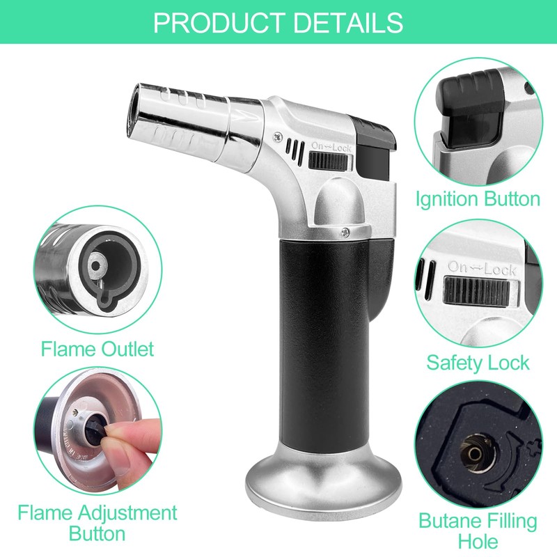 Dyaucwpo Flame Burner, Kitchen Burner, Crème Brulée Burner, Bunsen Burner