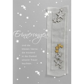 Perleberg Perleberg Trauerkarte - Lifestyle-Collection - Trauerkarten mit Umschlag - Liebevolle Beileidskarten mit Umschlag - Danksagungskarten Trauer - hochwertige Karten zur Trauer in 11,6 x 16,6 cm