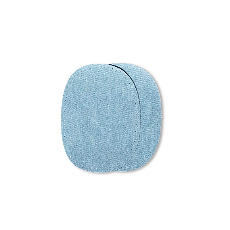 Prym Patches Denim for Ironing/Sewing on 14x10 cm Light Blue,