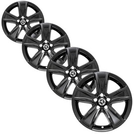 MotorUp America Set of 4 18 inch Gloss Black Wheel Skins Covers Compatible with 15-17 Dodge Charger SXT, 15-23 Dodge Challenger SXT, 18 Charger SXT Plus Impostors for 2521 Wheel Series