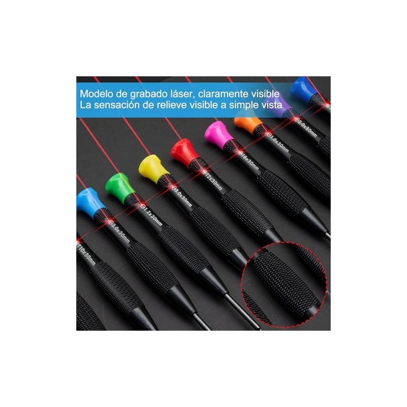 Juego de Destornilladores, 18 Pcs Kit de Desarmadores Magnéticos Pequeños